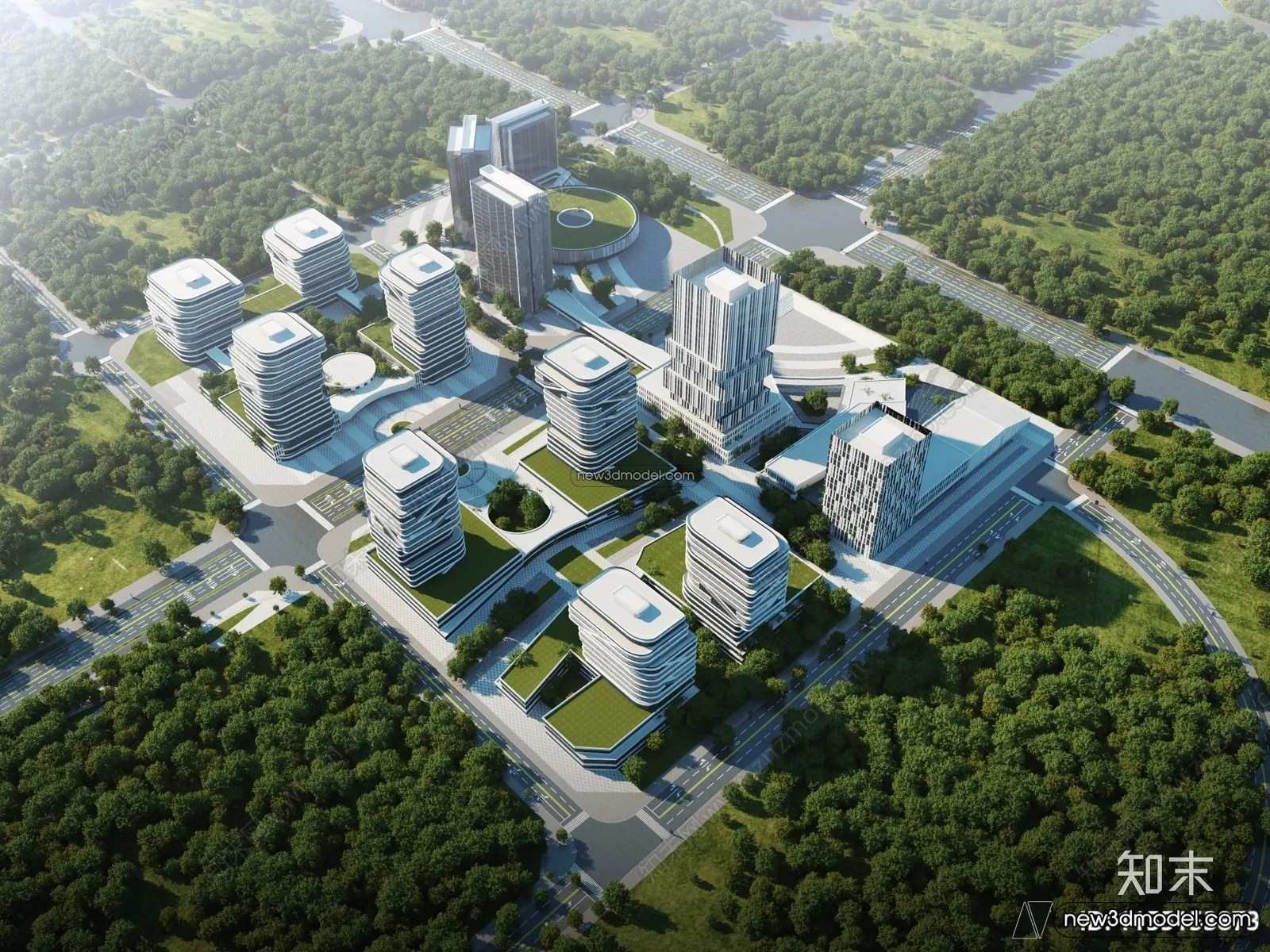 3D Models of Commercial Building - Exterior 3D Scenes - 051