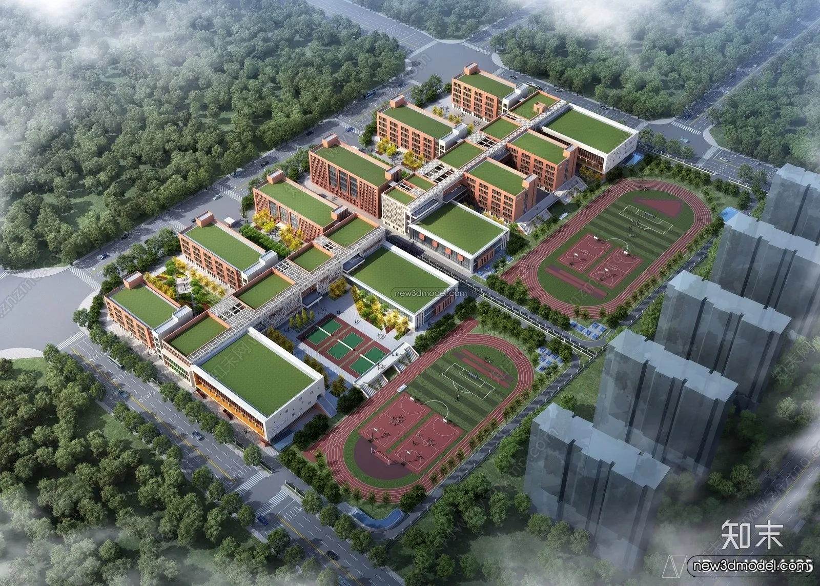 3D Models of Commercial Building - Exterior 3D Scenes - 053