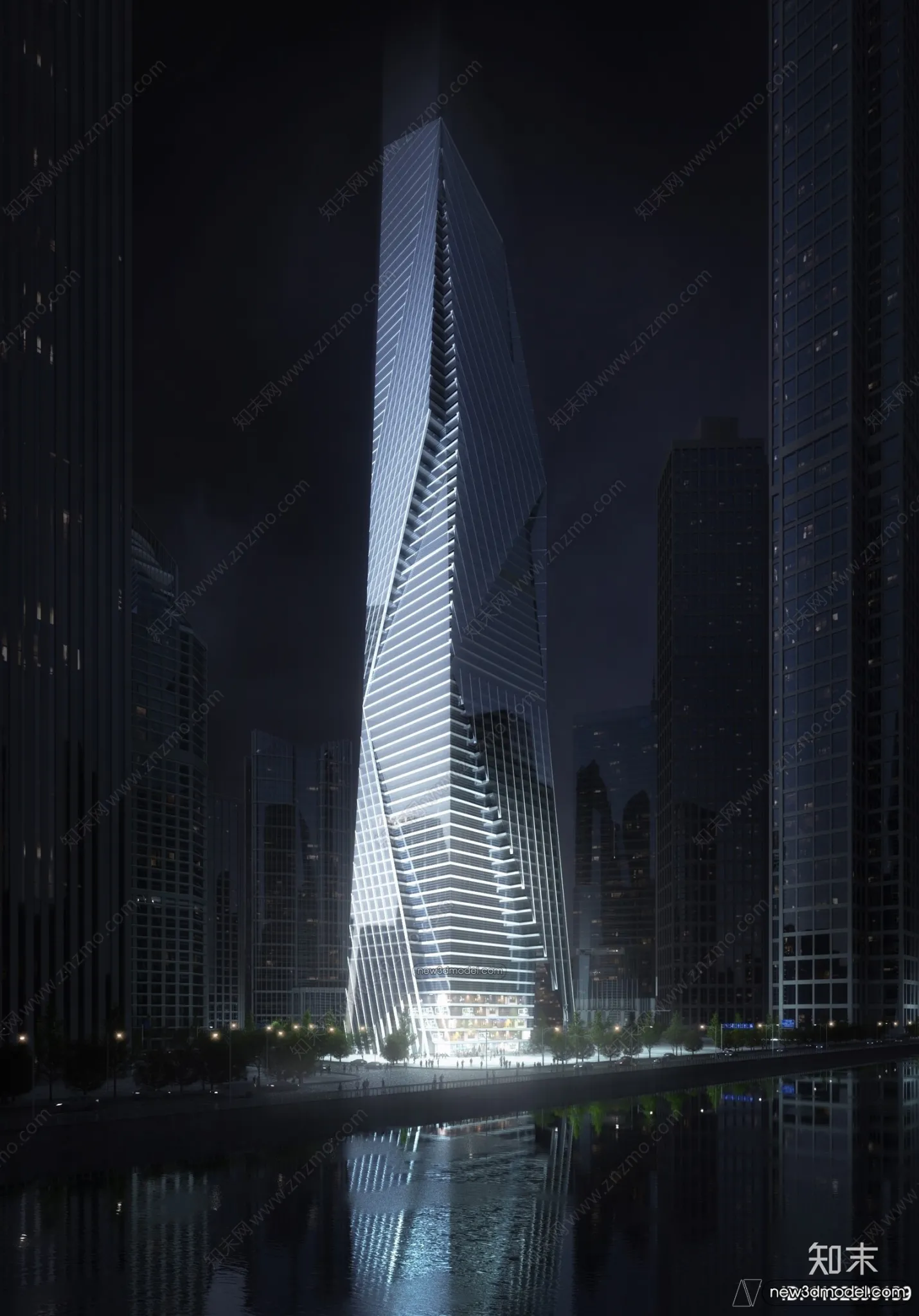 3D Models of Commercial Building - Exterior 3D Scenes - 056