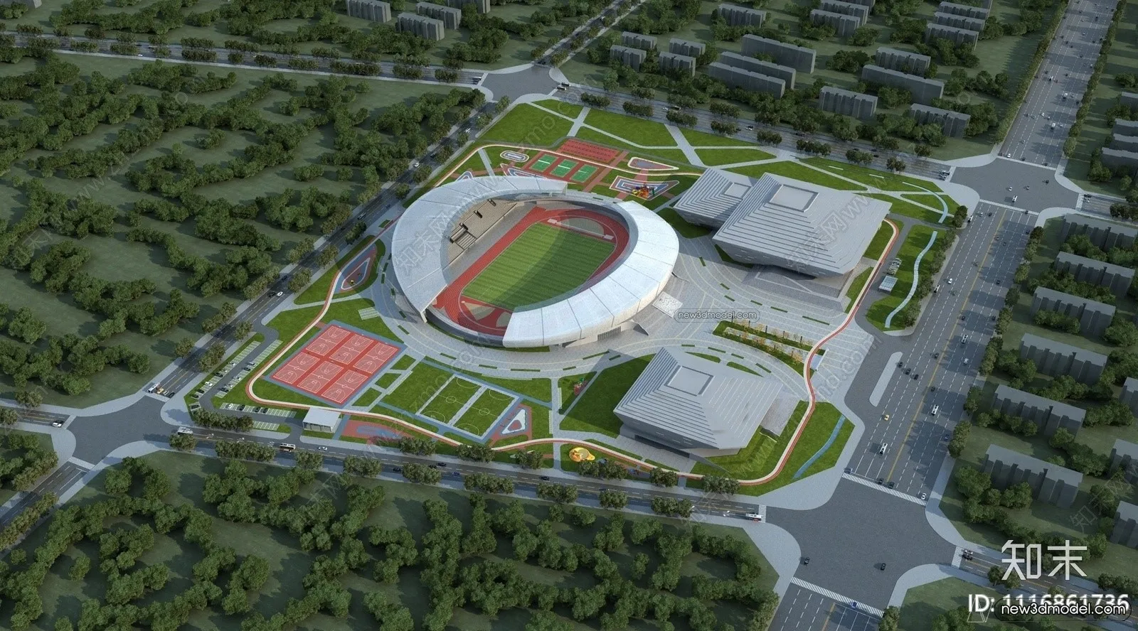 3D Models of Commercial Building - Exterior 3D Scenes - 057