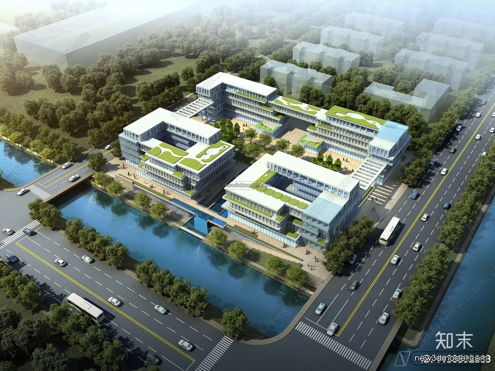 3D Models of Commercial Building - Exterior 3D Scenes - 059