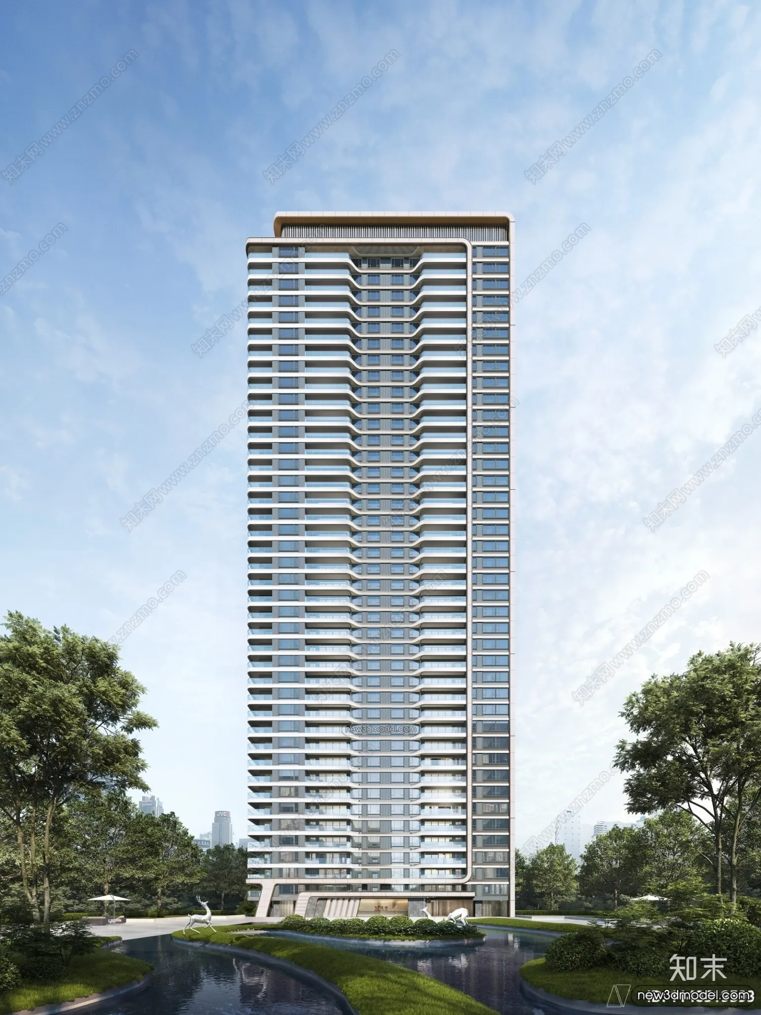 3D Models of Commercial Building - Exterior 3D Scenes - 065