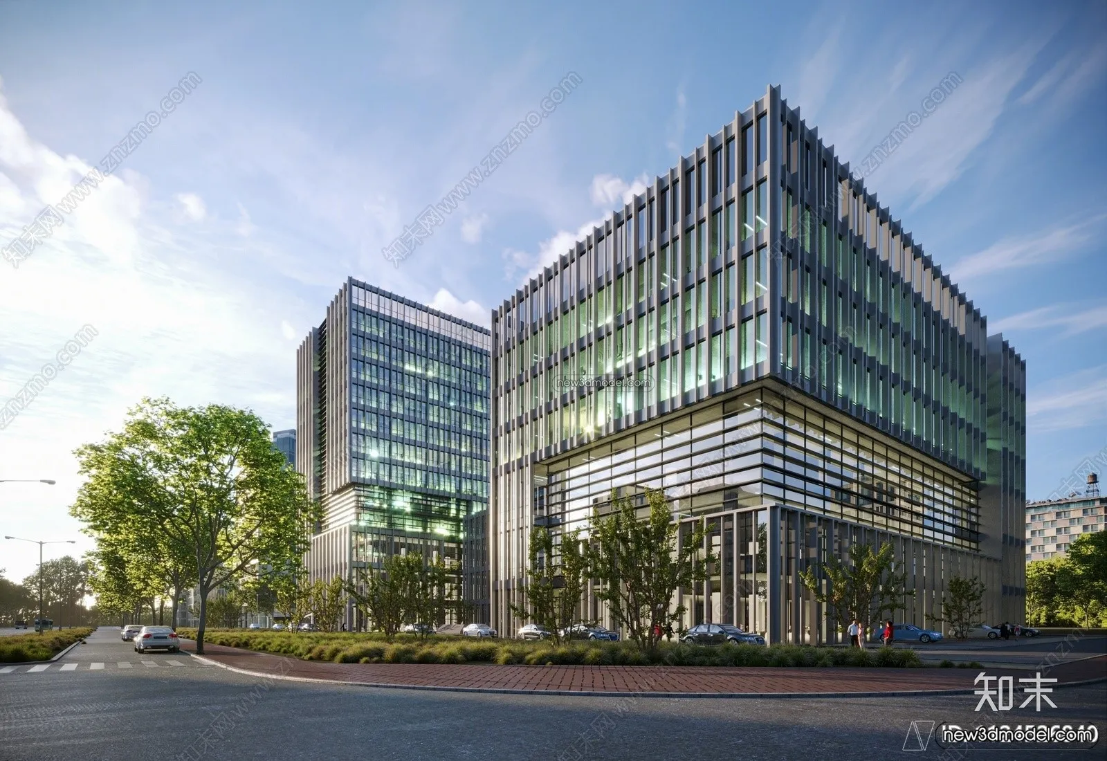 3D Models of Commercial Building - Exterior 3D Scenes - 067