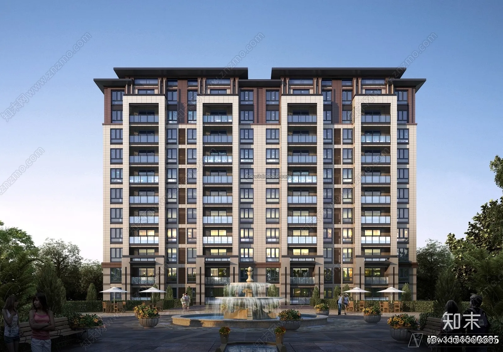 3D Models of Commercial Building - Exterior 3D Scenes - 068