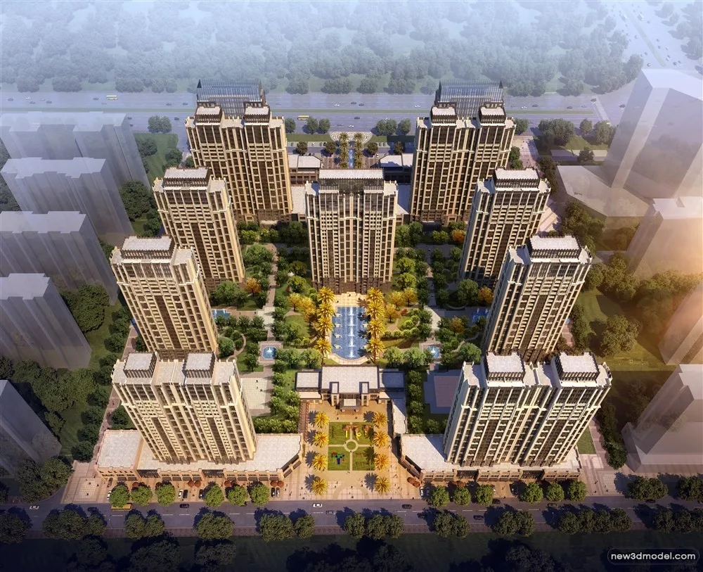 3D Models of Commercial Building - Exterior 3D Scenes - 072