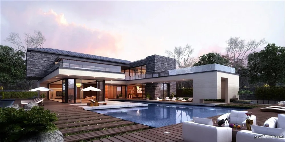 3D Models of Commercial Building - Exterior 3D Scenes - 073