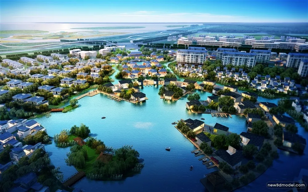 3D Models of Commercial Building - Exterior 3D Scenes - 075