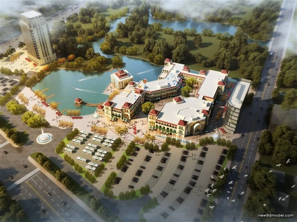 3D Models of Commercial Building - Exterior 3D Scenes - 081