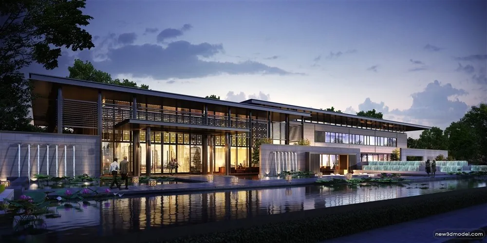 3D Models of Commercial Building - Exterior 3D Scenes - 082