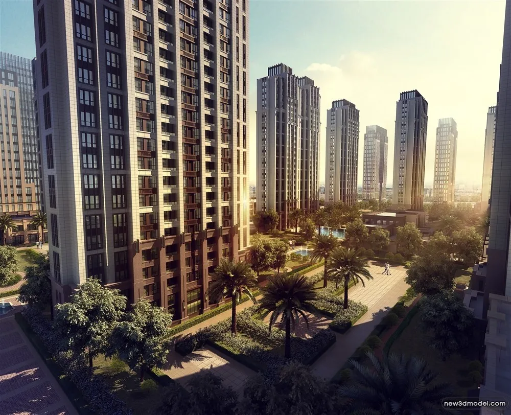 3D Models of Commercial Building - Exterior 3D Scenes - 083