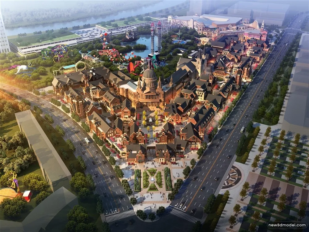 3D Models of Commercial Building - Exterior 3D Scenes - 087