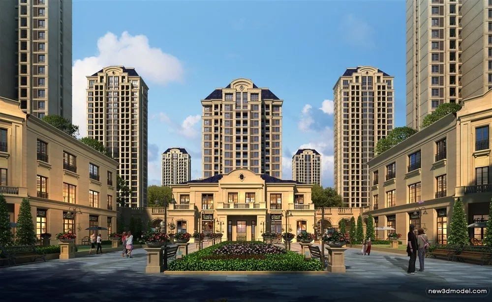 3D Models of Commercial Building - Exterior 3D Scenes - 091