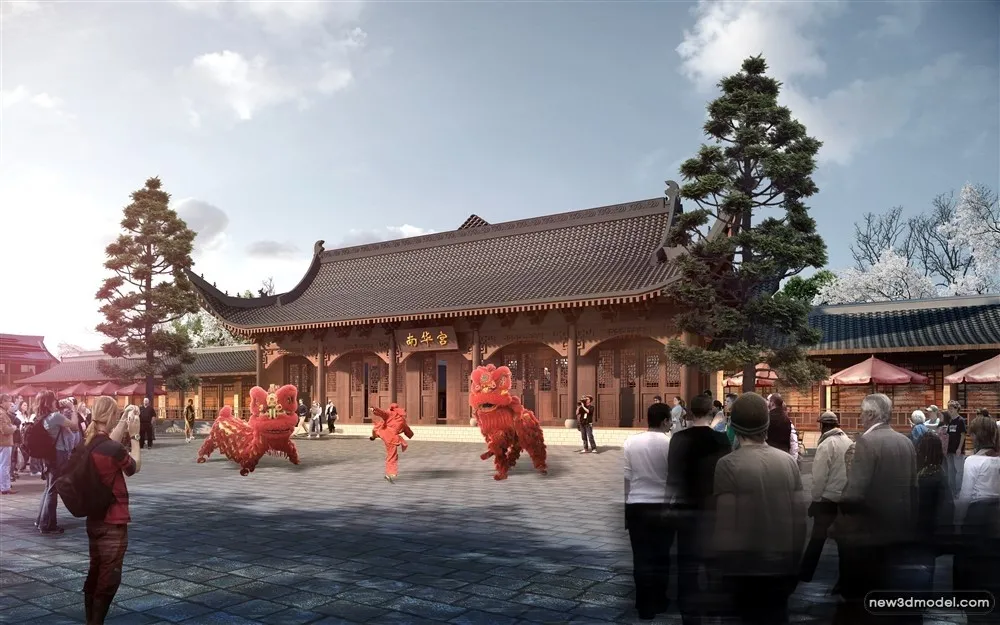 3D Models of Commercial Building - Exterior 3D Scenes - 092