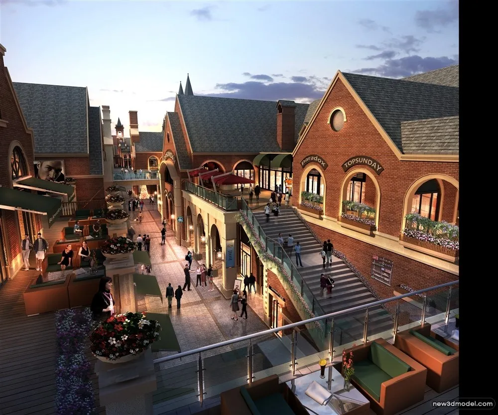 3D Models of Commercial Building - Exterior 3D Scenes - 093