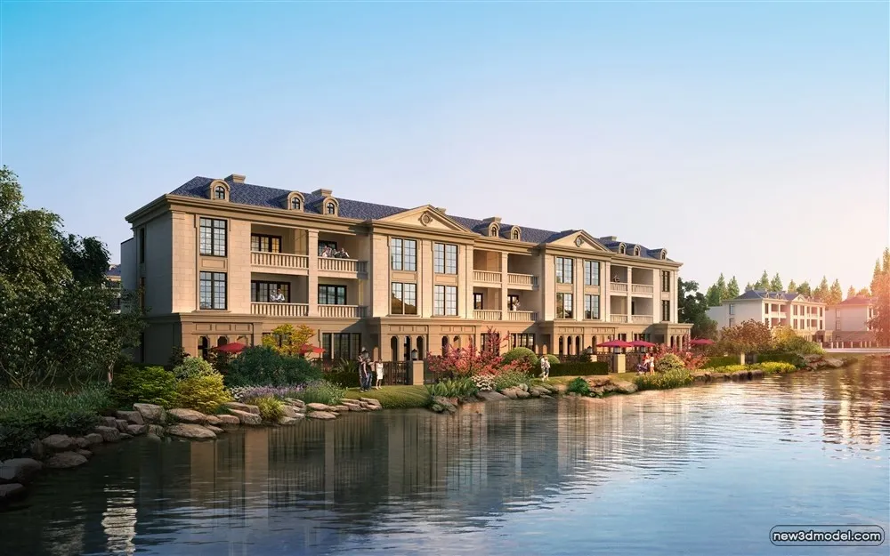 3D Models of Commercial Building - Exterior 3D Scenes - 096