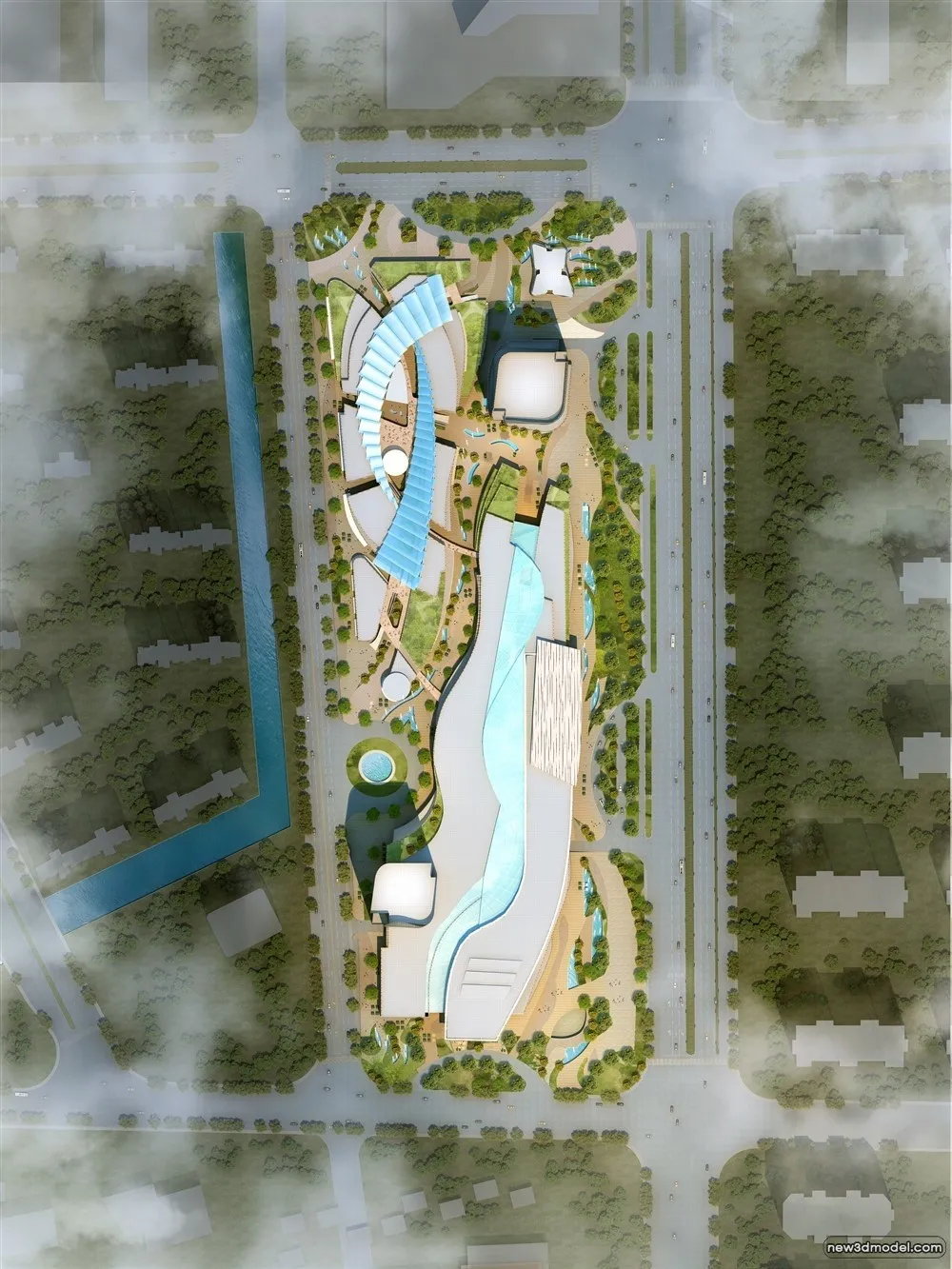 3D Models of Commercial Building - Exterior 3D Scenes - 1001