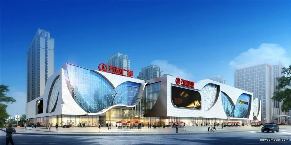 3D Models of Commercial Building - Exterior 3D Scenes - 1002