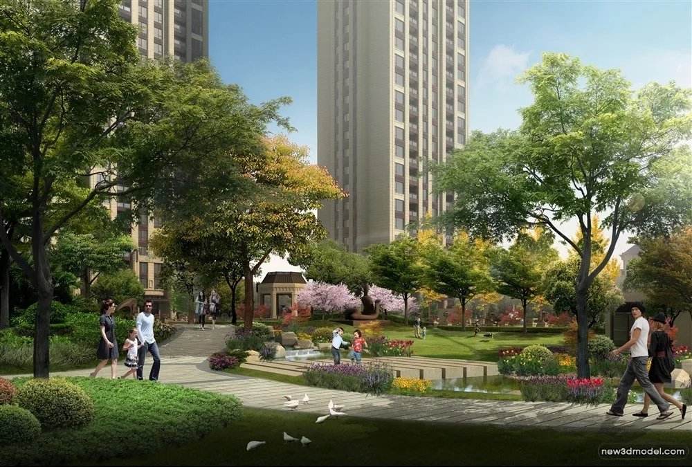 3D Models of Commercial Building - Exterior 3D Scenes - 1006