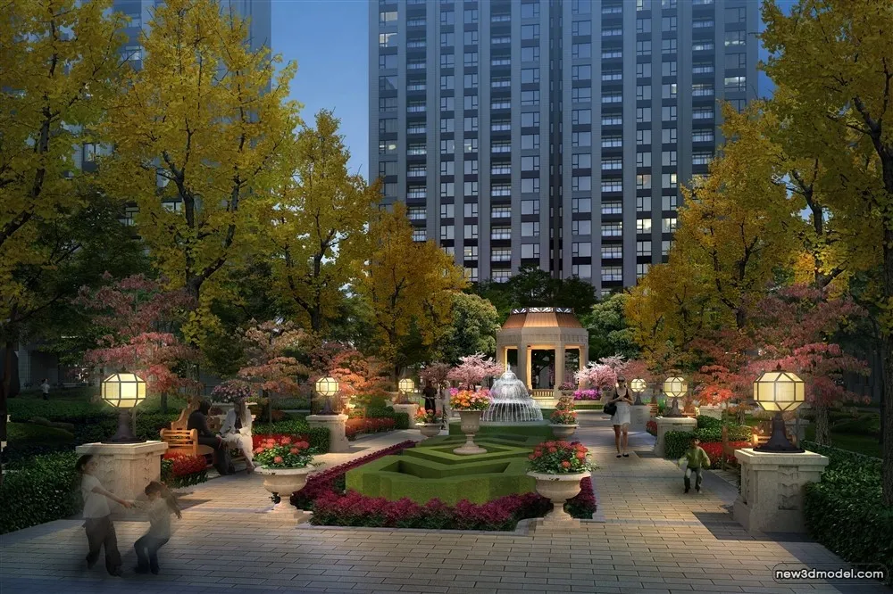 3D Models of Commercial Building - Exterior 3D Scenes - 1007