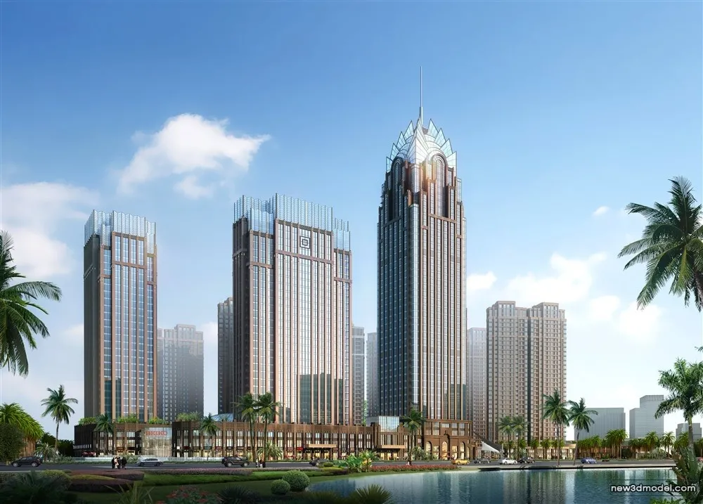 3D Models of Commercial Building - Exterior 3D Scenes - 1008