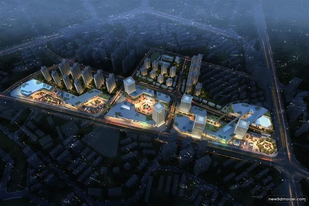 3D Models of Commercial Building - Exterior 3D Scenes - 1010