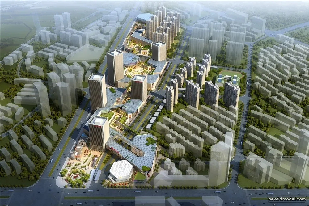 3D Models of Commercial Building - Exterior 3D Scenes - 1011