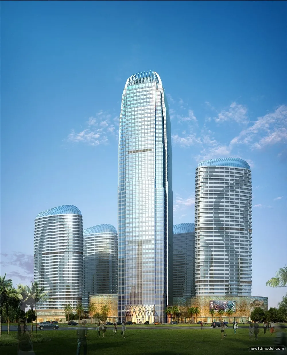 3D Models of Commercial Building - Exterior 3D Scenes - 1012