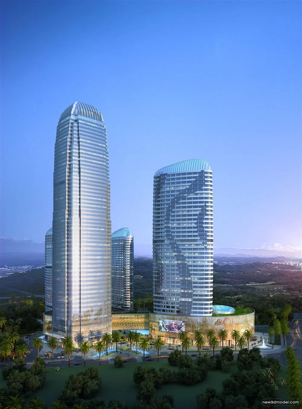 3D Models of Commercial Building - Exterior 3D Scenes - 1013