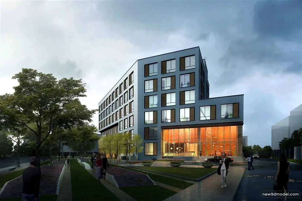 3D Models of Commercial Building - Exterior 3D Scenes - 1018