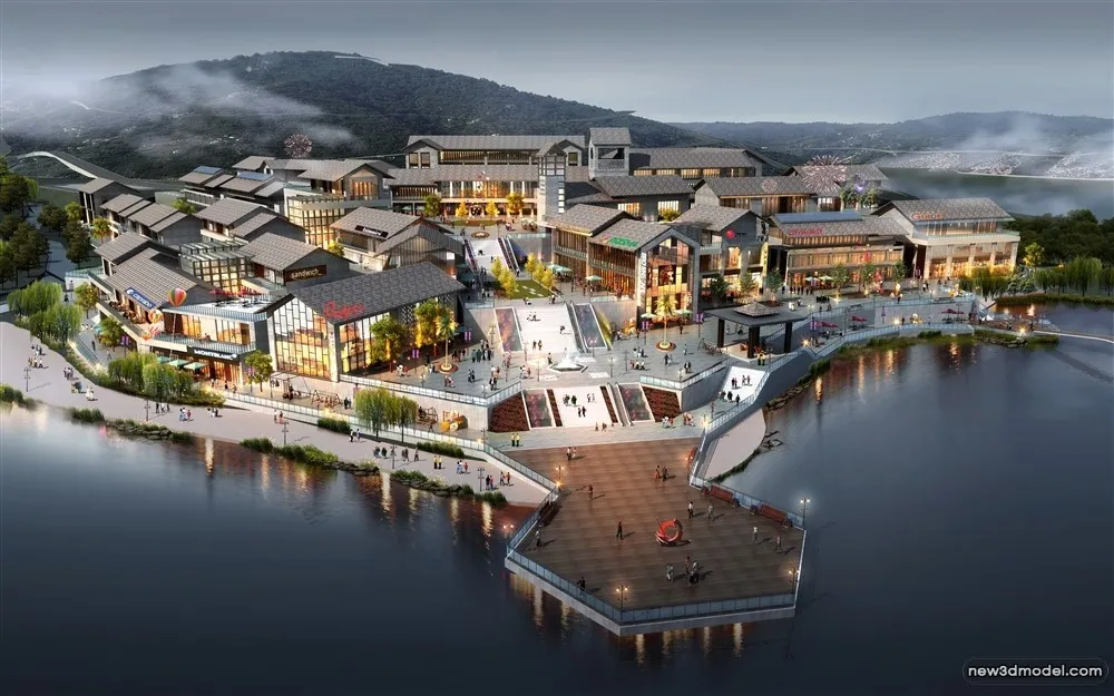 3D Models of Commercial Building - Exterior 3D Scenes - 102