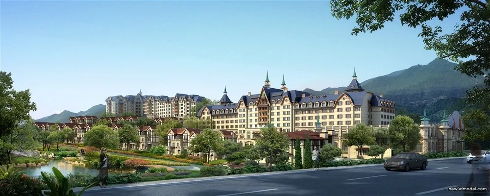 3D Models of Commercial Building - Exterior 3D Scenes - 1023