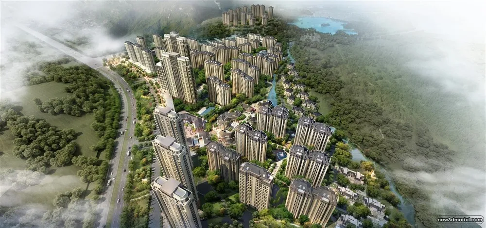 3D Models of Commercial Building - Exterior 3D Scenes - 1031