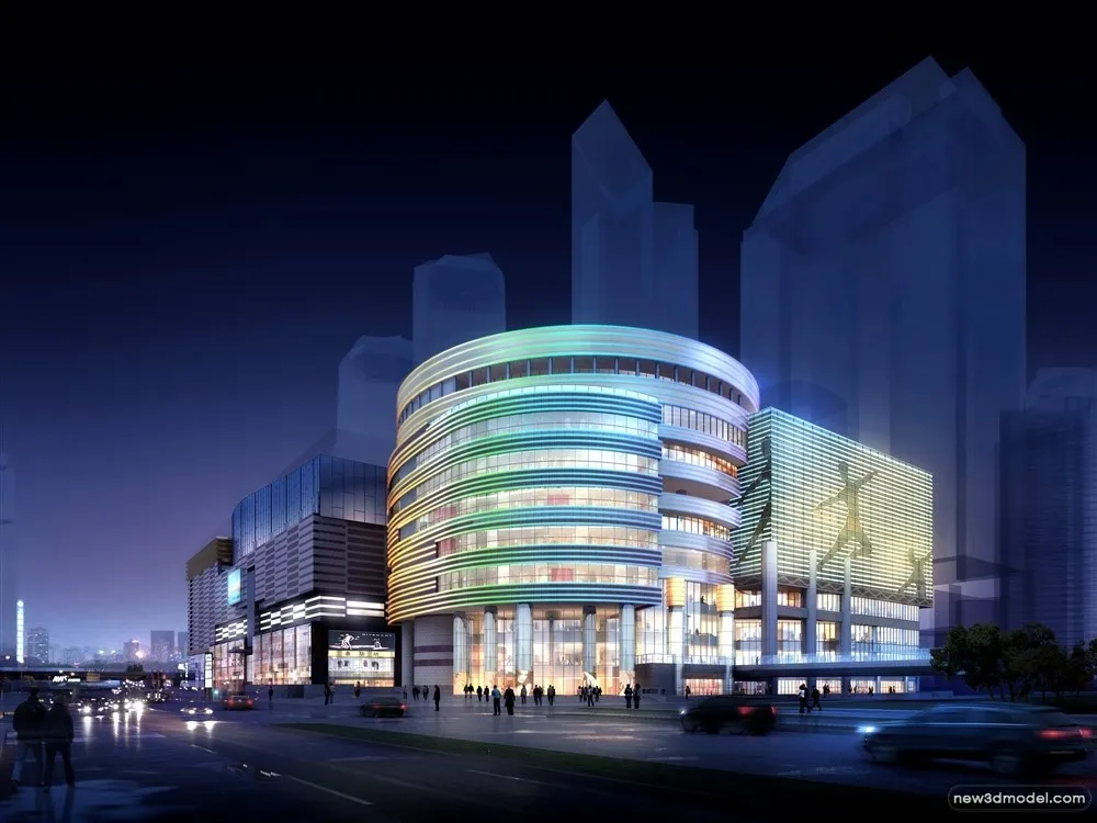 3D Models of Commercial Building - Exterior 3D Scenes - 1038