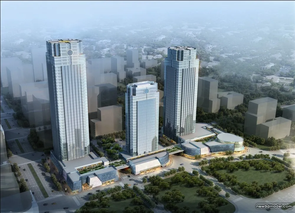 3D Models of Commercial Building - Exterior 3D Scenes - 1039