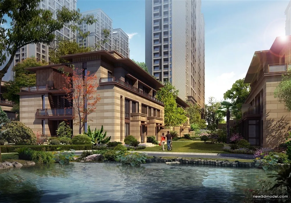 3D Models of Commercial Building - Exterior 3D Scenes - 1040