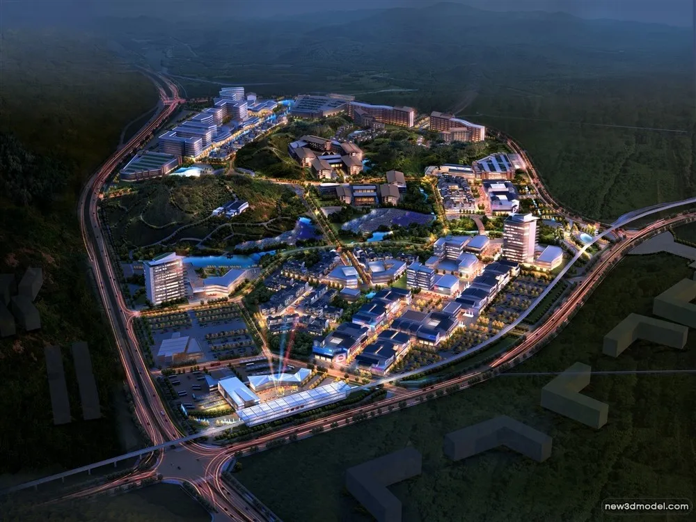 3D Models of Commercial Building - Exterior 3D Scenes - 1041