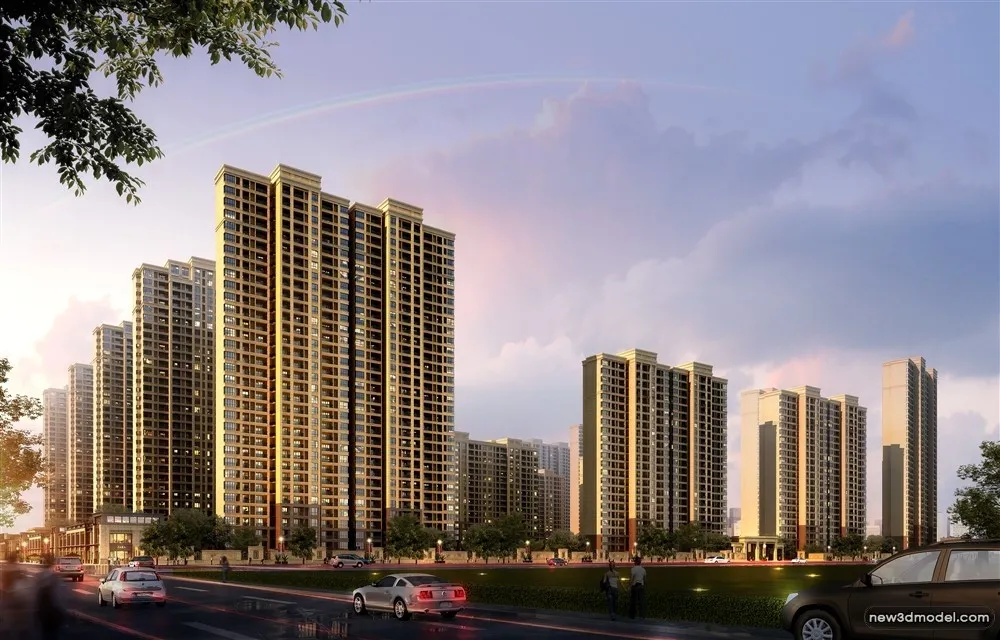 3D Models of Commercial Building - Exterior 3D Scenes - 1042