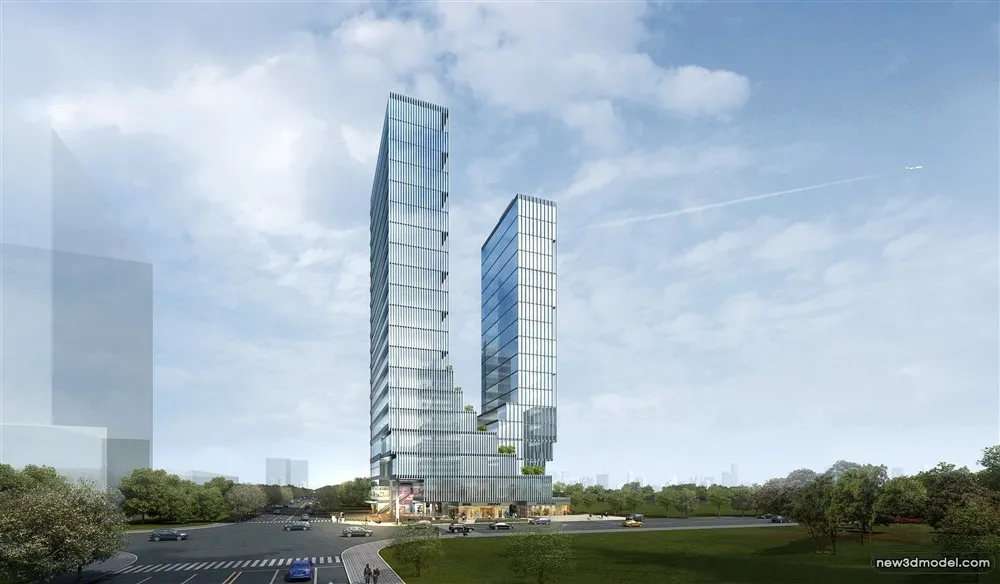 3D Models of Commercial Building - Exterior 3D Scenes - 1044