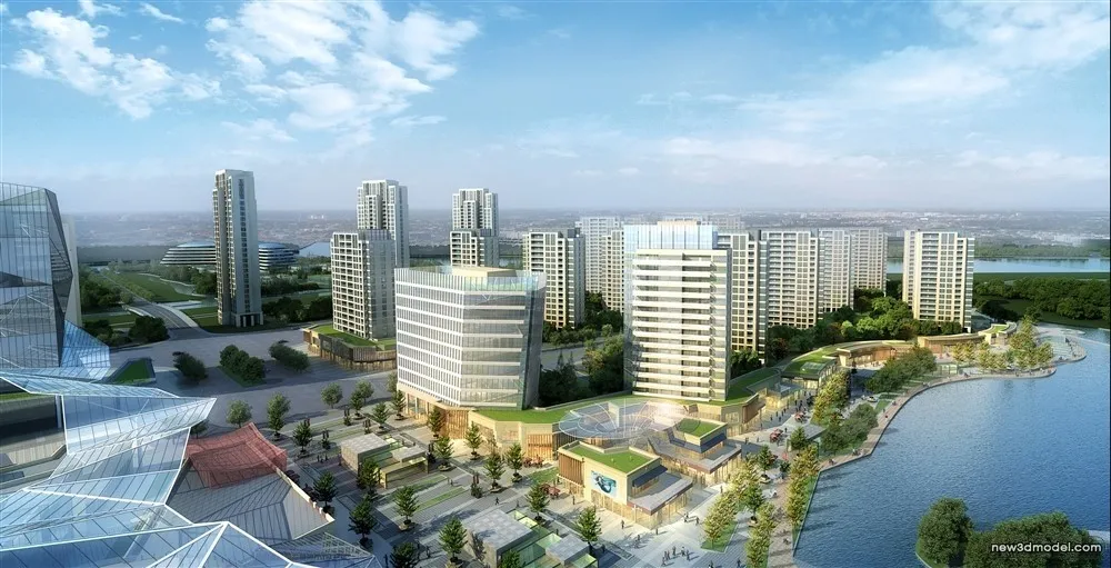 3D Models of Commercial Building - Exterior 3D Scenes - 1047