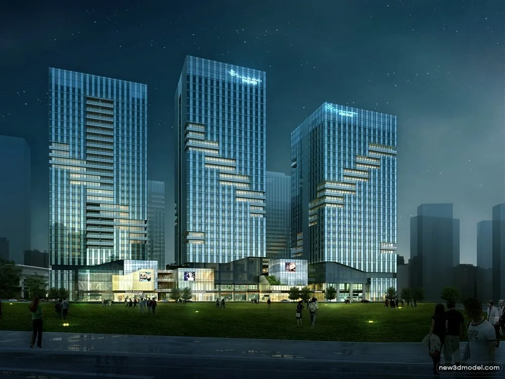 3D Models of Commercial Building - Exterior 3D Scenes - 1048