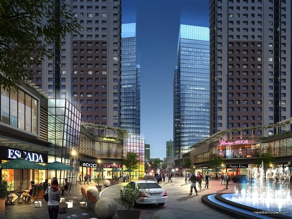 3D Models of Commercial Building - Exterior 3D Scenes - 1049