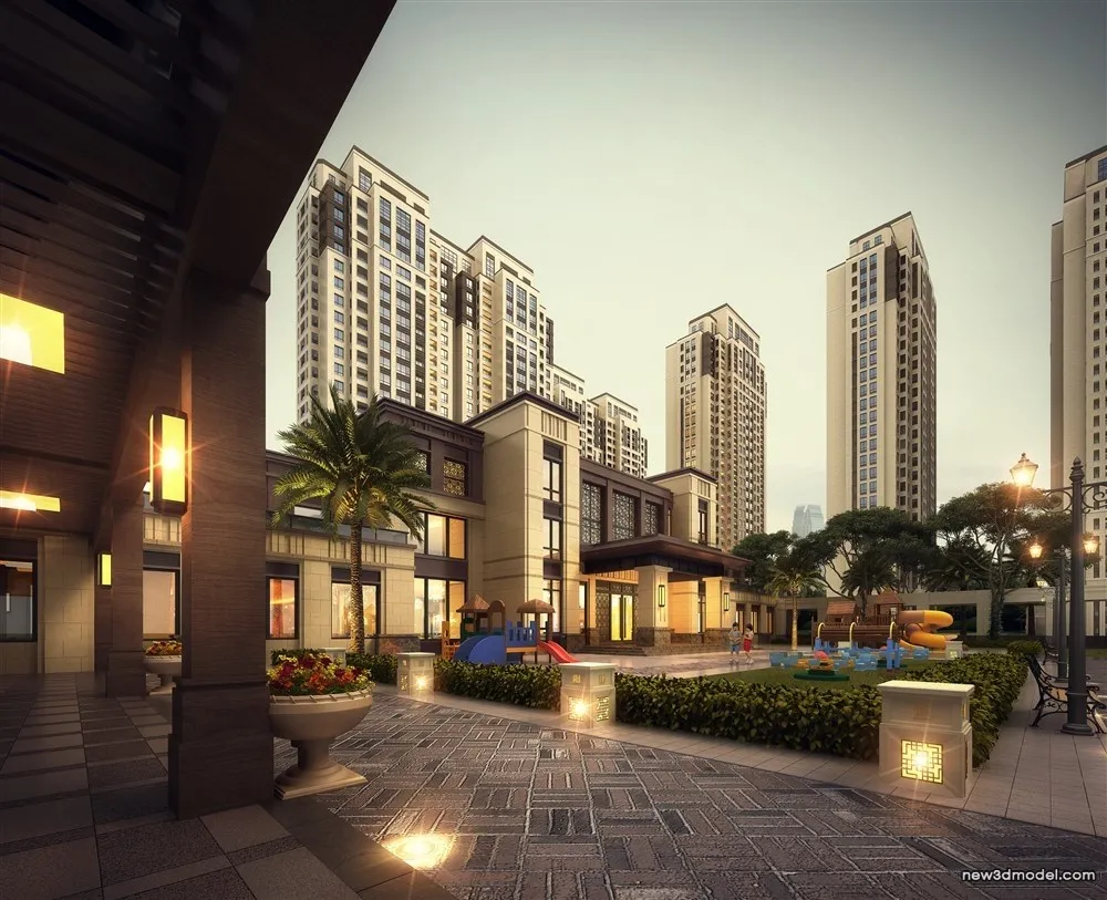 3D Models of Commercial Building - Exterior 3D Scenes - 105