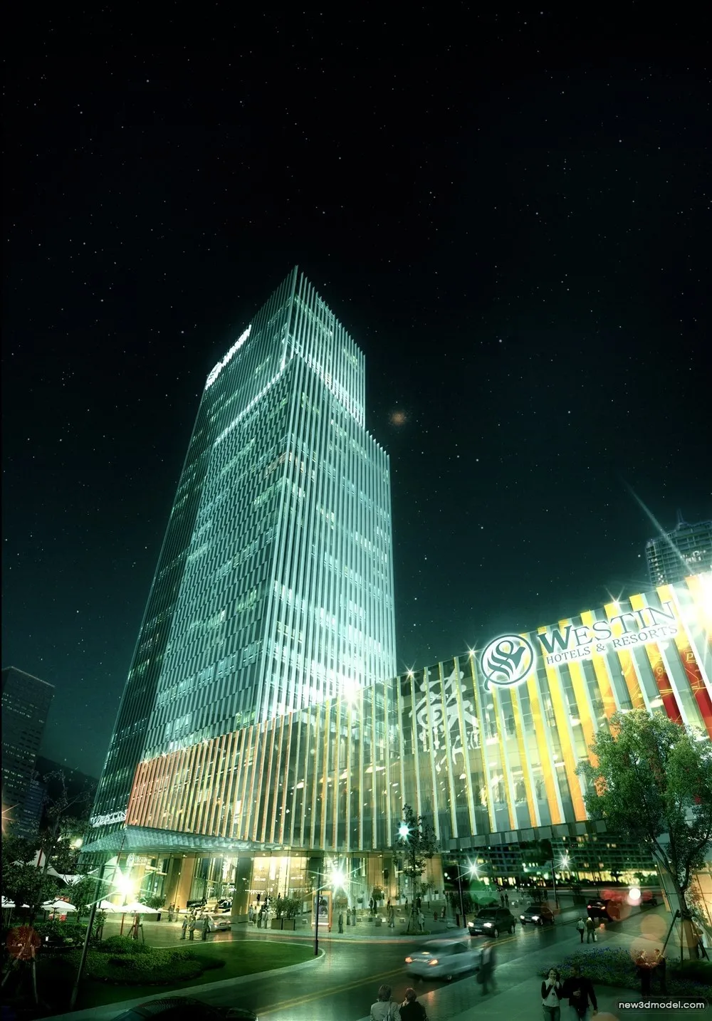 3D Models of Commercial Building - Exterior 3D Scenes - 1050