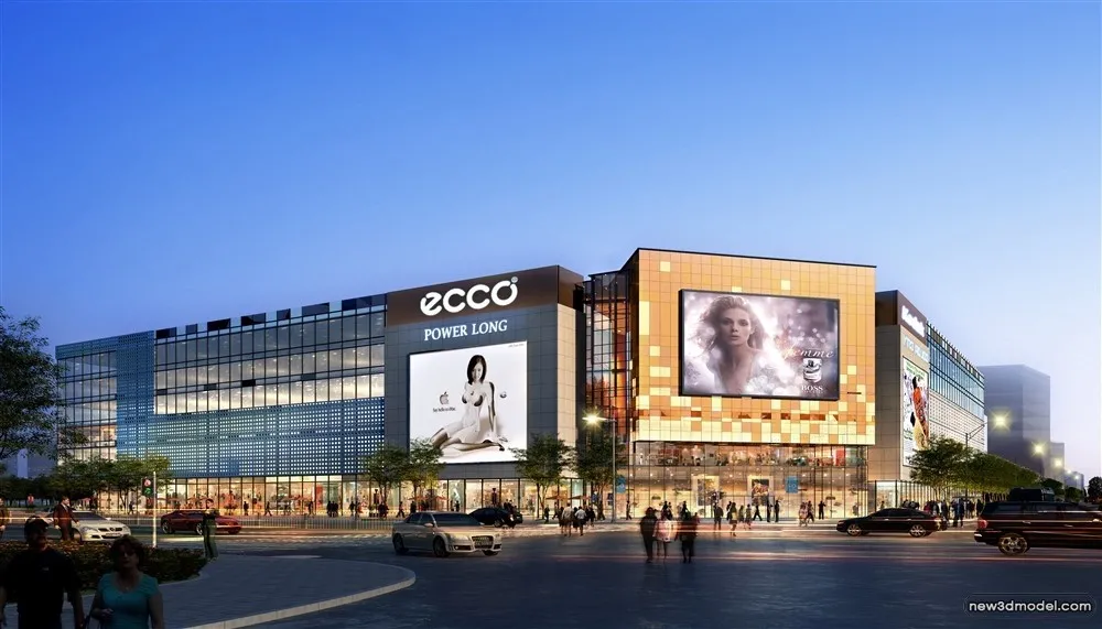 3D Models of Commercial Building - Exterior 3D Scenes - 1054