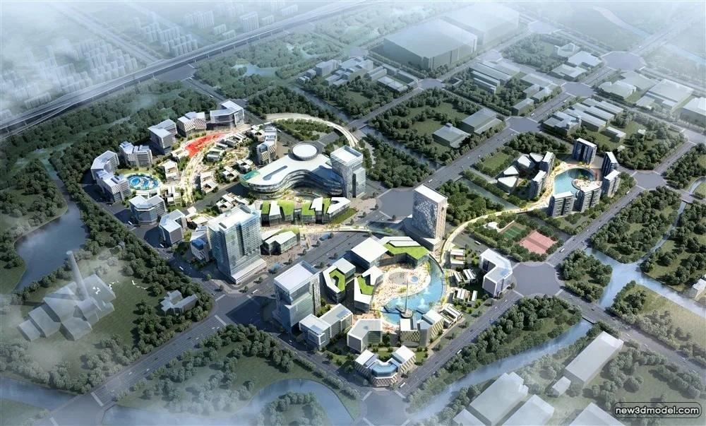 3D Models of Commercial Building - Exterior 3D Scenes - 1056