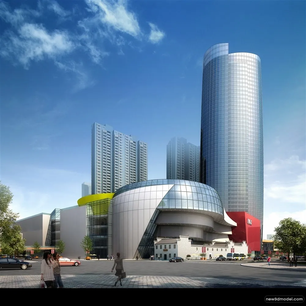 3D Models of Commercial Building - Exterior 3D Scenes - 1060