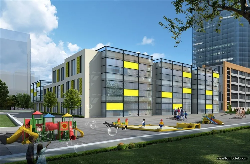 3D Models of Commercial Building - Exterior 3D Scenes - 1064