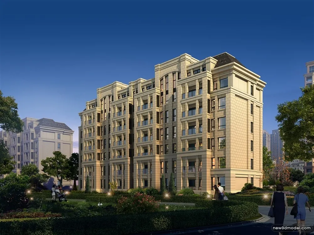 3D Models of Commercial Building - Exterior 3D Scenes - 1066