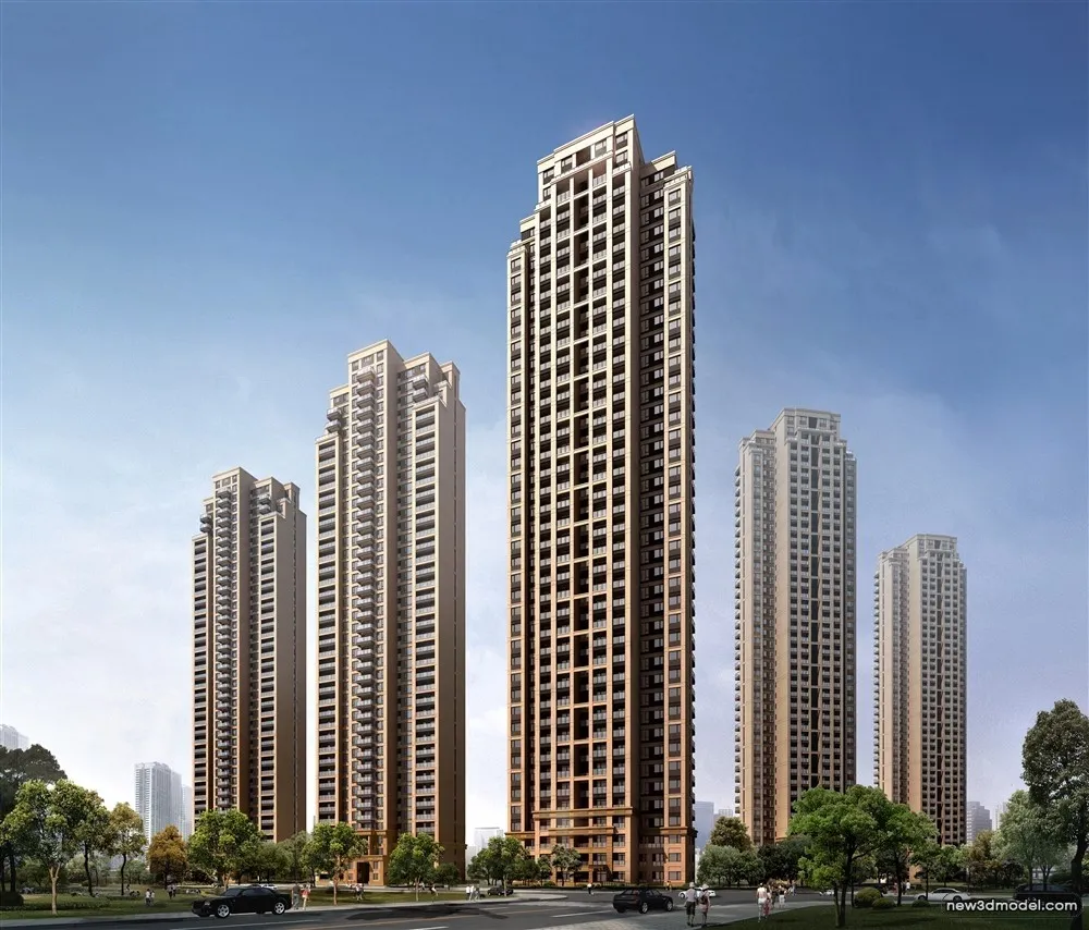 3D Models of Commercial Building - Exterior 3D Scenes - 1068