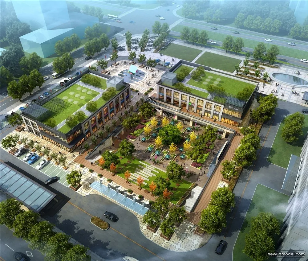 3D Models of Commercial Building - Exterior 3D Scenes - 1070